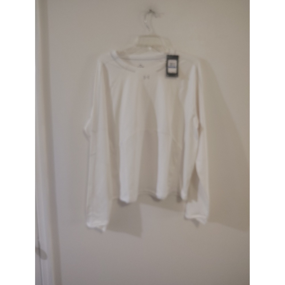 Under Armour Womens UA Train CW Crew White Long Sleeve Training Top XL 1373970
